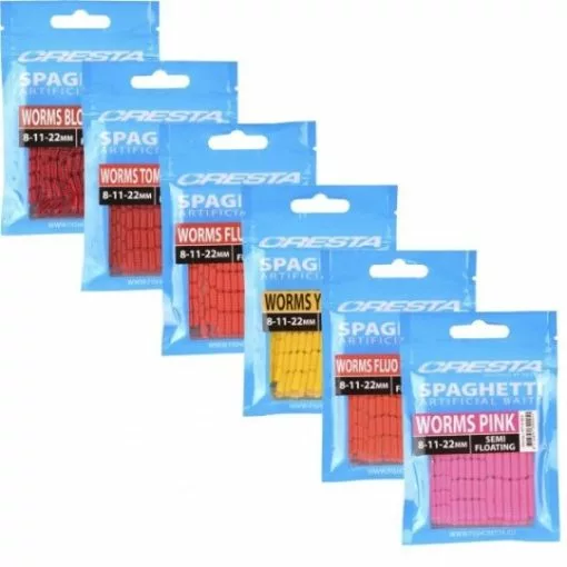 Cresta Spaghetti Worms -Aas en Voer Verkoop cresta spaghetti worms 4714 900 4714 901 4714 902 4714 903 4714 904 4714 905 imitatie aas