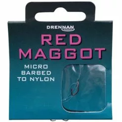 DRENNAN Onderlijnen Red Maggot Micro Barbed 35cm