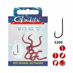 GAMAKATSU Worm Haak 8 - 0.25mm - 75cm