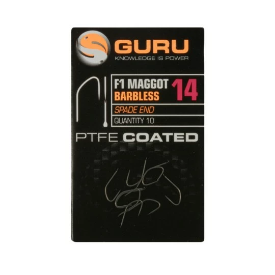 GURU F1 Maggot Hook (Barbless/Spade End) 2 GURU F1 Maggot Hook (Barbless/Spade End) - Afbeelding 2
