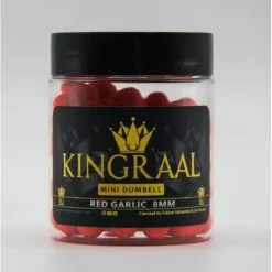 KINGRAAL Mini Dumbell Red Garlic 8mm 50gr -Aas en Voer Verkoop kingraal mini dumbell red garlic 8mm 50gr km53 hookbaits 2