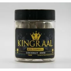 KINGRAAL Mini Dumbell White Coconut 8mm 50gr -Aas en Voer Verkoop kingraal mini dumbell white coconut 8mm 50gr km51 hookbaits 2