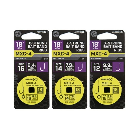 MATRIX MXC-4 X-Strong Bait Band Rigs 45cm 1 MATRIX MXC-4 X-Strong Bait Band Rigs 45cm